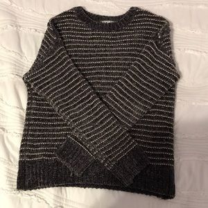 dark gray knit sweater